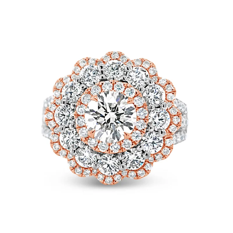 Enamel - Coated Fashion Rings in Bright Colors with Animal - Print PatternsDiamond Carnation Ring