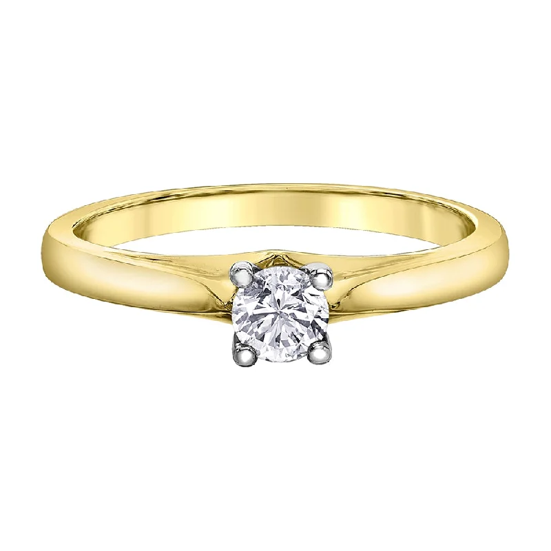 Cluster - Style Women's Diamond Rings with Multiple Small Diamonds Arranged in a Stunning PatternCanadian Diamond Solitaire Ring