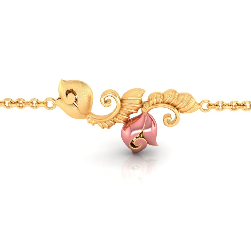 Halo - Style Women's Diamond Rings with a Center Diamond Surrounded by Smaller Diamonds in 18K Gold14k Gold Regal Pink Bracelet