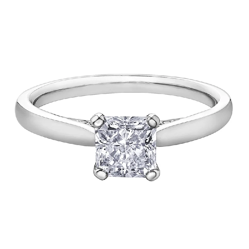 Women's Solitaire Diamond Rings with Round - Cut Diamonds and Platinum Settings for an Elegant EngagementClassic Canadian Radiant Cut Diamond Solitaire Ring