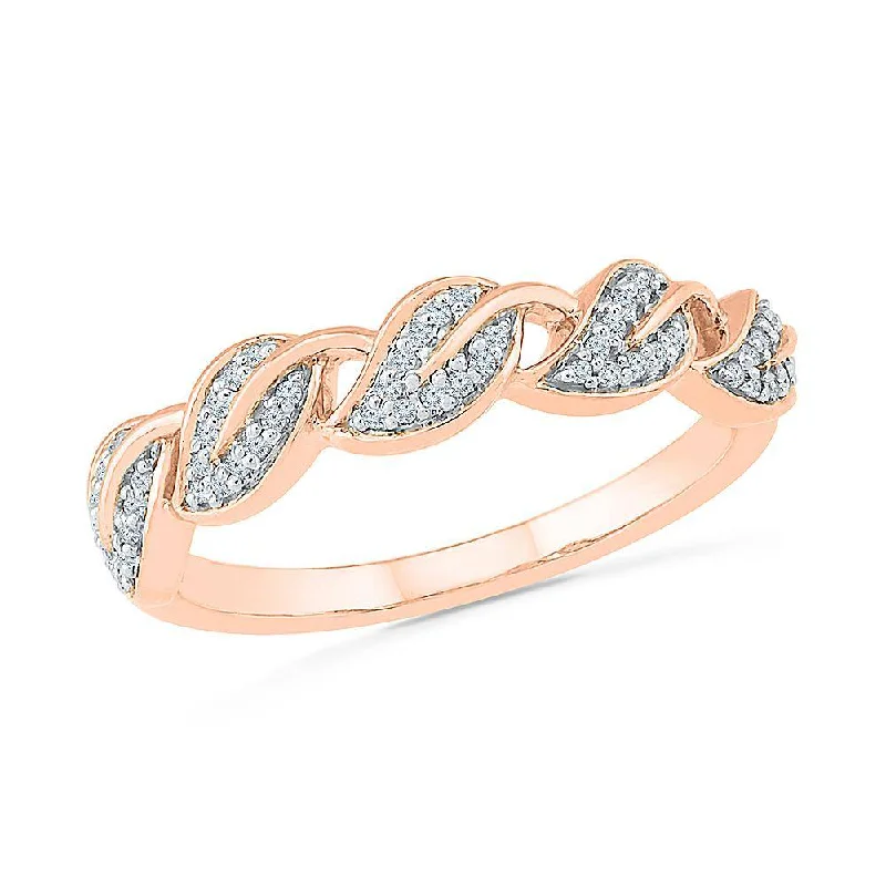 Fashion Rings with Initial Charms in Silver - Plated Metal for a Custom AccessoryStackable Wedding Band with Diamond Leaf Design