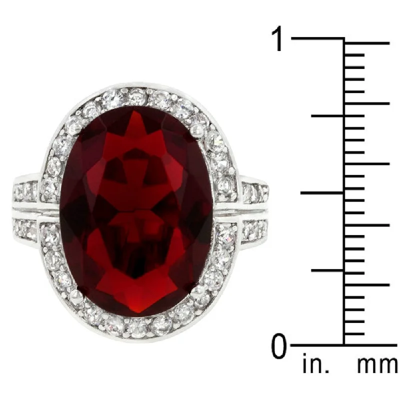 Vintage - Reproduction Fashion Rings in Bronze with Cameo - Style MedallionsRuby Red Cocktail Ring