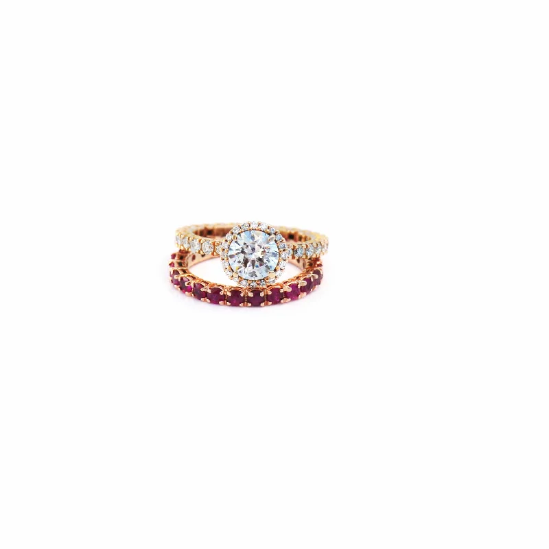 Men's Alexandrite Engagement Rings in Platinum with a Hidden Halo of DiamondsEngagement Ring - 18-Karat Solid Gold Diamond Ring - RED GOLD ®