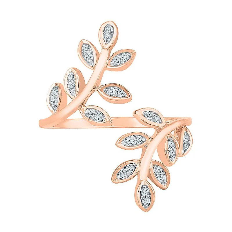 Statement - Making Fashion Rings in Gold - Plated Brass with Oversized Cubic Zirconia StonesDiamond Vine Statement Ring, Nature Ring