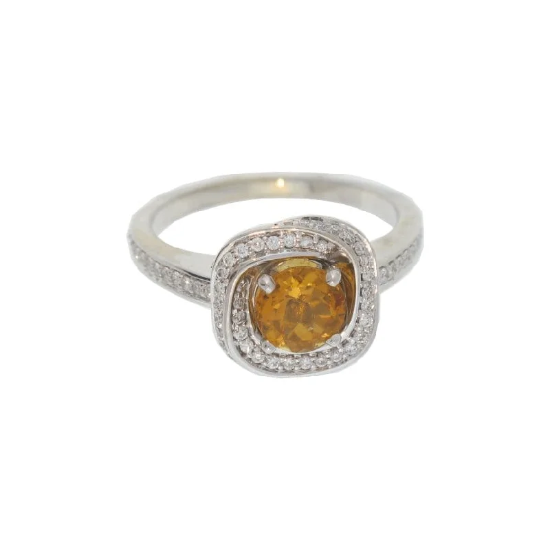 LED - Lit Fashion Rings in Plastic with Color - Changing Effects for a Futuristic LookCitrine and Diamond Halo Ring