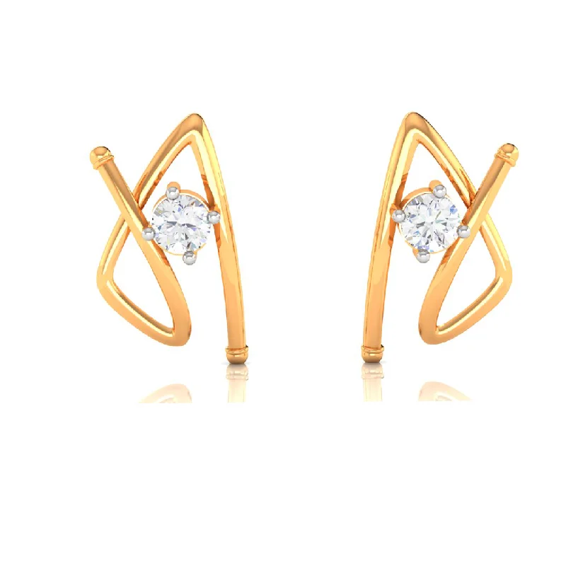 Tennis - Style Women's Diamond Rings with a Continuous Row of Diamonds for a Classic and Versatile LookAmerican Diamond 14k Gold Earrings With Speculative Design