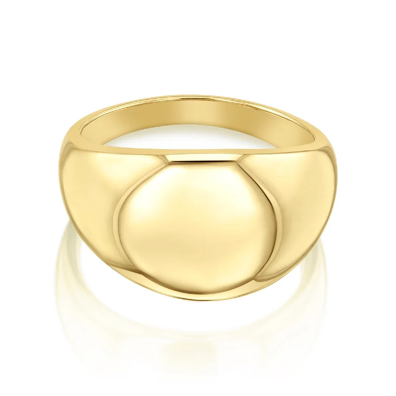 Magnetic Fashion Rings in Stainless Steel with a Modern, Interlocking DesignGraduated Dome Ring