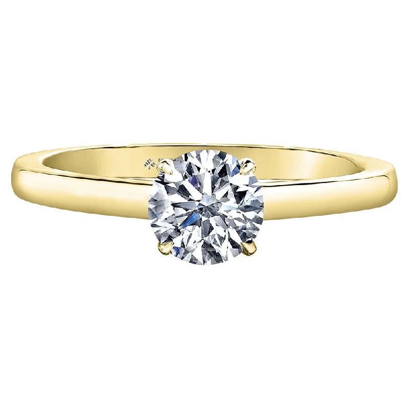 Marquise - Cut Women's Diamond Rings in Palladium for a Unique and Elongated ShapeRound Canadian Diamond Ring with Hidden Halo Detailing