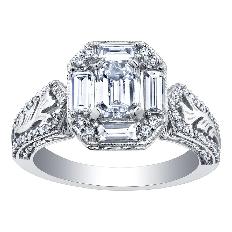 Marquise - Cut Women's Diamond Rings in Palladium for a Unique and Elongated ShapeWinter Emerald Frost Canadian Diamond Engagement Ring