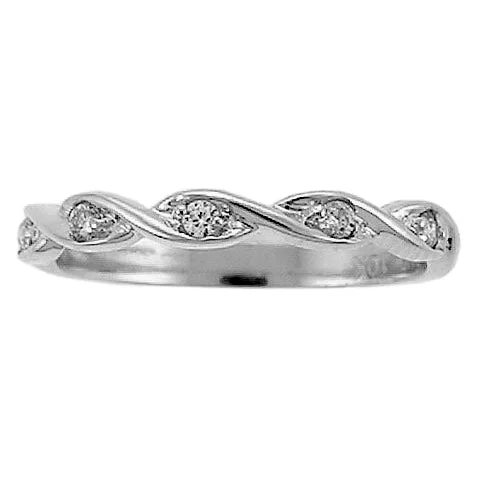 Marquise - Cut Women's Diamond Rings in Palladium for a Unique and Elongated ShapeTwisted Diamond Wedding Band