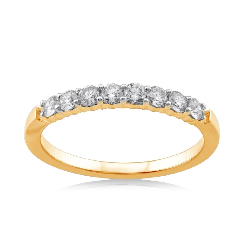 Art Deco - Inspired Women's Diamond Rings with Geometric Designs and Baguette - Cut Diamonds18K YG Band Diamond Ring-1pc