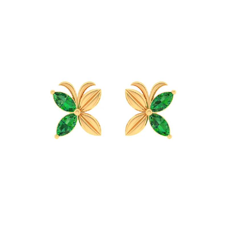 Cushion - Cut Women's Diamond Rings in Platinum with a Soft and Romantic Appearance14k Gold Stud Earrings In The Shape Of Floral Butterfly With Green Stones