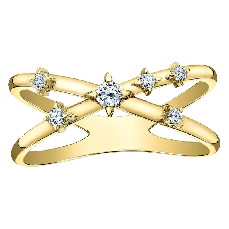 Art Deco - Inspired Women's Diamond Rings with Geometric Designs and Baguette - Cut DiamondsStar-Crossed Canadian Diamond Ring