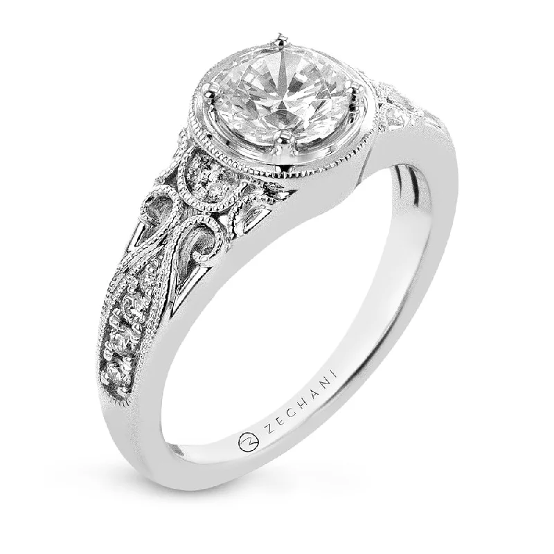 Channel - Set Women's Diamond Rings with Diamonds Securely Held in a Metal Groove for DurabilityWhite Gold and Diamond Engagement Ring Mounting