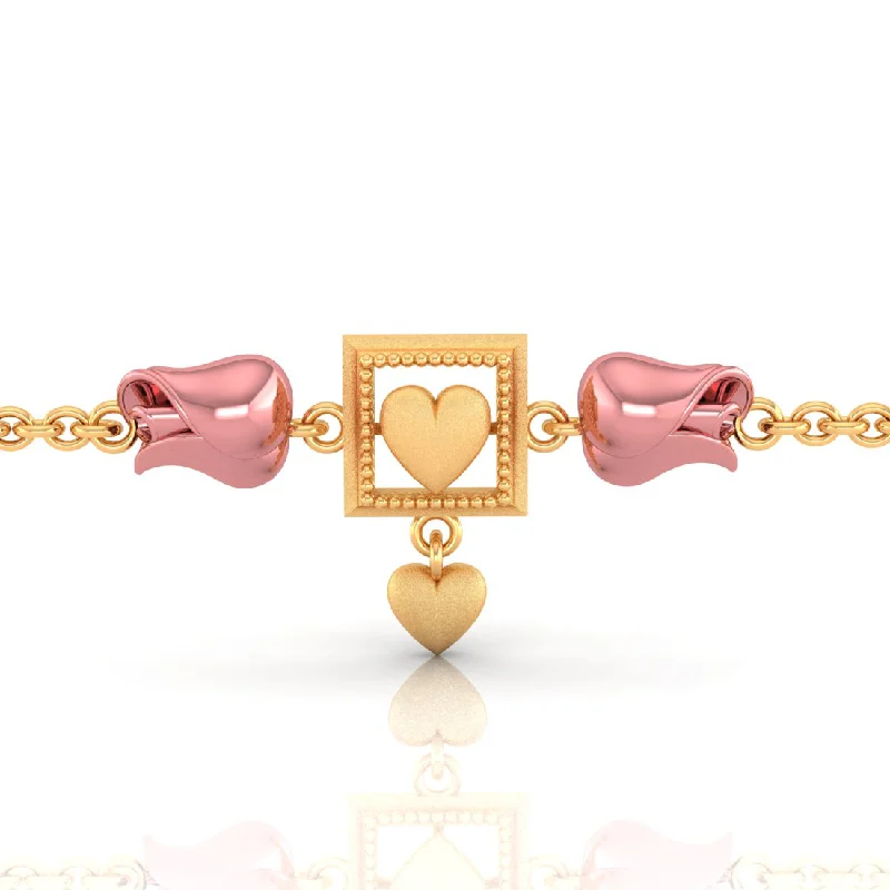 Heart - Shaped Women's Diamond Rings in Rose Gold for a Romantic and Symbolic Gift14k Gold Geometric Square And Pink Cz Yellows Bracelet