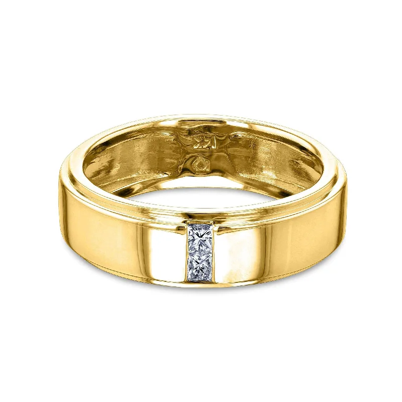 Stackable Fashion Rings in Rose - Gold Tone with Delicate Floral EngravingsPrincess Diamond His or Her 6mm Band