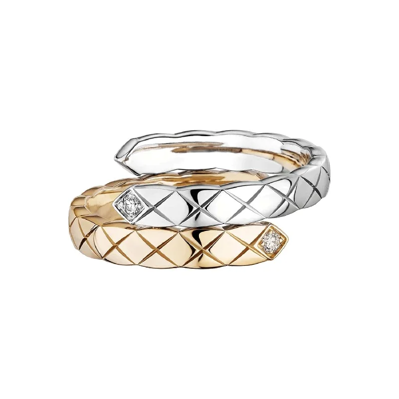 Statement - Making Fashion Rings in Gold - Plated Brass with Oversized Cubic Zirconia StonesCoco Crush Toi Et Moi Ring