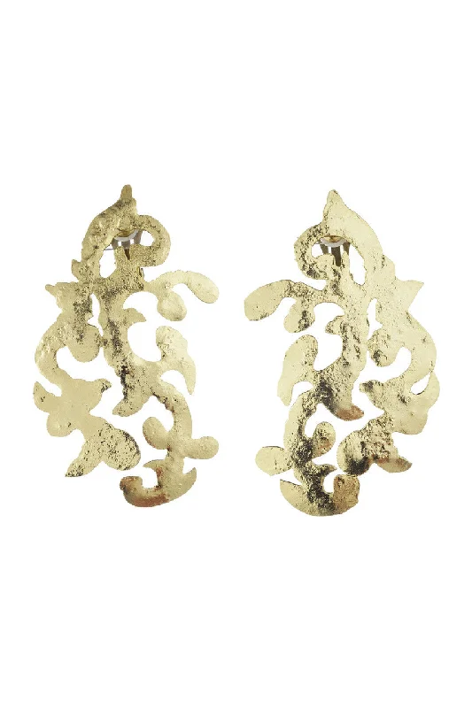 Laser - Engraved Initial Stud Earrings in Silver for a Personalized and Customized AccessoryGold Plated Scroll Earrings