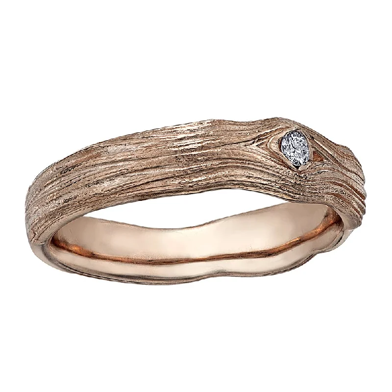 Heart - Shaped Women's Diamond Rings in Rose Gold for a Romantic and Symbolic GiftMen's Canadian Diamond Driftwood Band