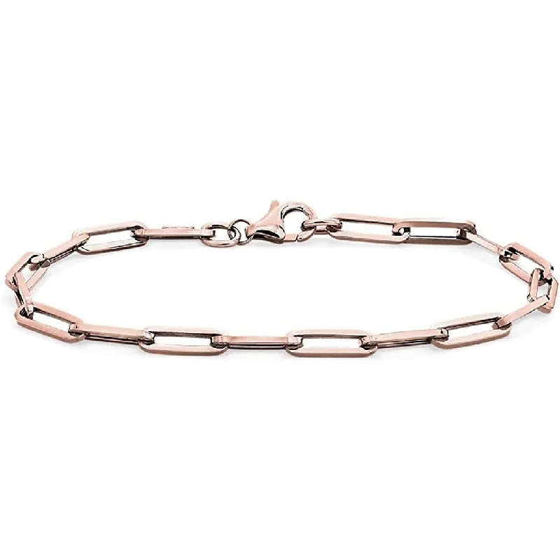 Chamm Bracelets for mindfulnessRose Gold Paperclip Link Charm Bracelet