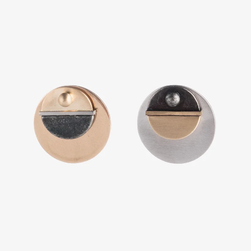 Rose Gold - Tone Geometric - Patterned Stud Earrings for a Modern and Trendy LookPINNED PAILETTE STUD EARRINGS