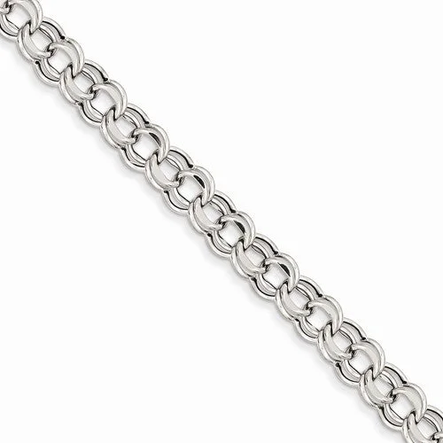 Chamm Bracelets for gift ideas14K White Gold Lite Double Link Charm Bracelet