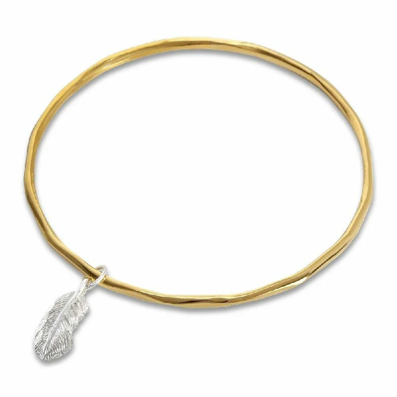 Chamm Bracelets with gemstonesFeather Bangle | Gold - Silver