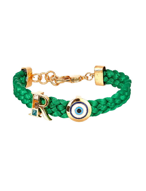 Chamm Bracelets for gift ideasPersonalised Unisex Infini Thread of Protego Shamrock Green and Gold