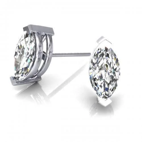 Glow - in - the - Dark Star Stud Earrings for a Mysterious and Night - Time - Friendly Accessory0.25-2.00 CT Marquise Cut Diamonds - Stud Earrings