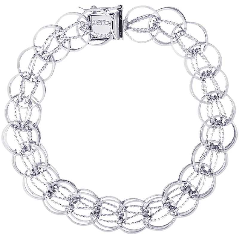 Chamm Bracelets for festivalsFancy Charm Bracelet in White Gold