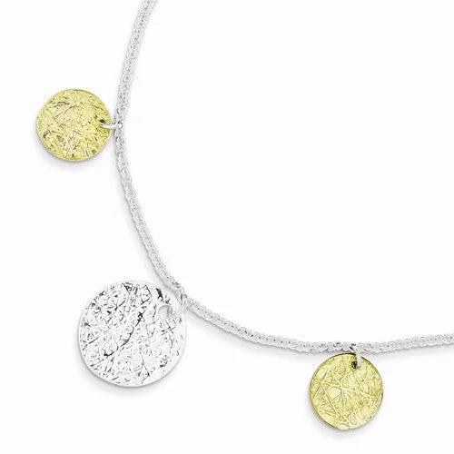 Chamm Bracelets for womenSterling Silver & Vermeil Polished & Textured Bracelet