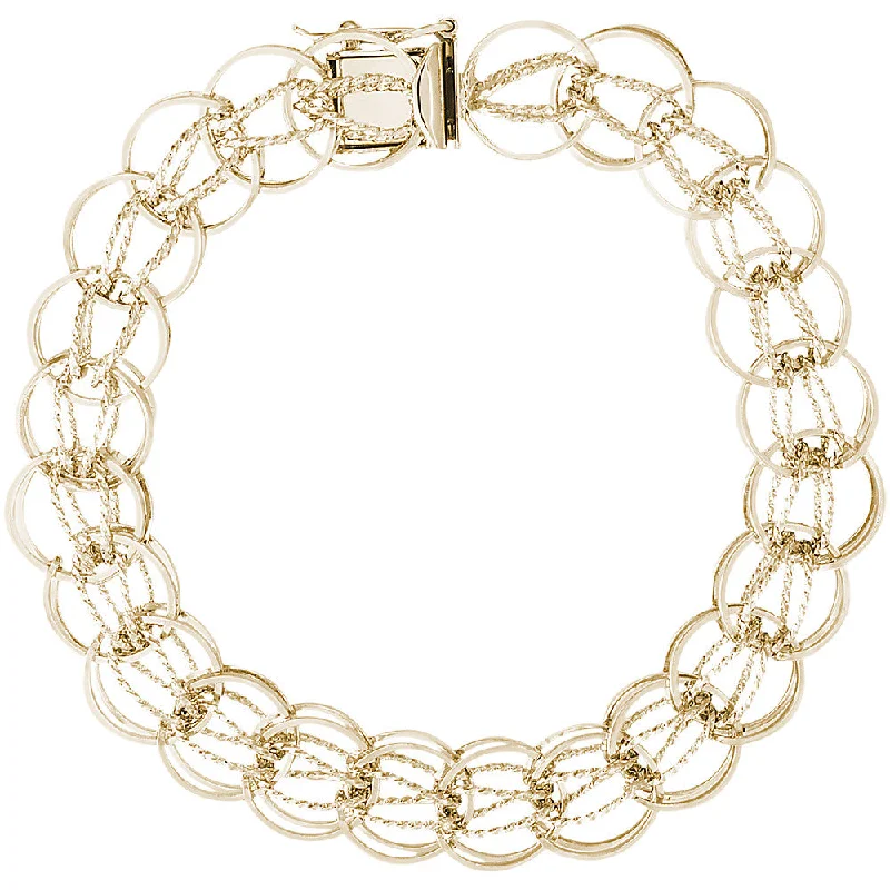 Luxury Chamm BraceletsFancy Charm Bracelet in Yellow Gold