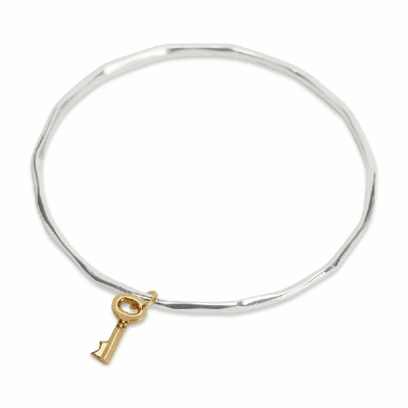 Chamm Bracelets with natural materialsKey Bangle | Silver - Gold