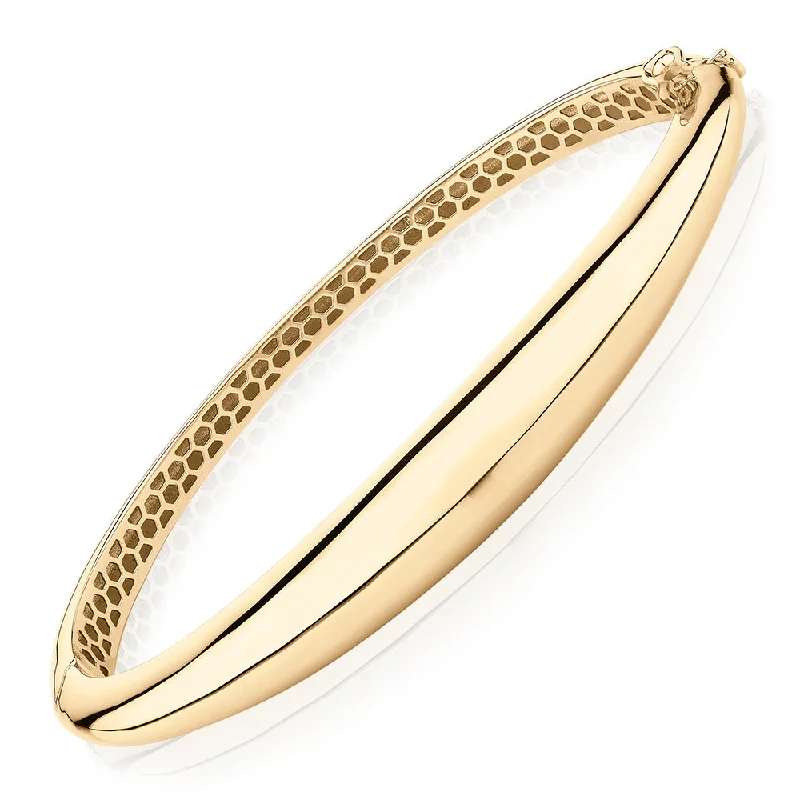 Stretch Bangle Bracelets with Elastic Cord for a Comfortable FitBangle in 10 carat yellow gold