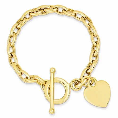 Chamm Bracelets with gemstones14K Yellow Gold Heart Charm Bracelet