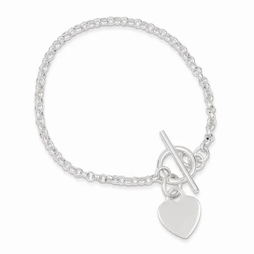 Chamm Bracelets for spiritual healingSterling Silver Fancy Heart Bracelet