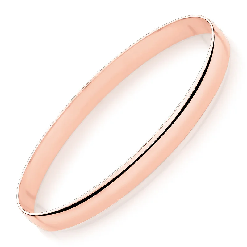 Leather - Wrapped Bangles with Studded Details for a Rock - Chic VibeGolf bangle in 10 carat rose gold