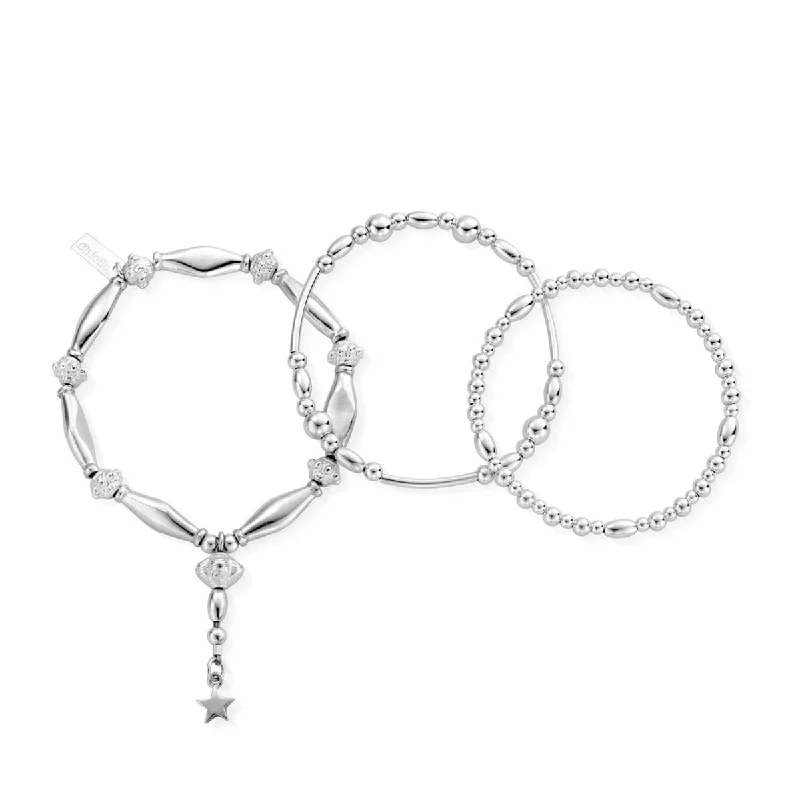 Chamm Bracelets with positive energyFearless Stack of 3