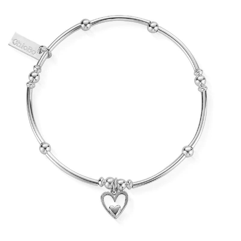 Chamm Bracelets with positive energyMini Noodle Ball Heart In Heart Bracelet