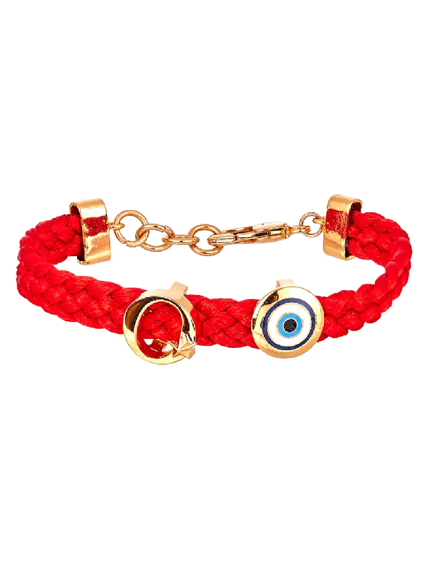 Chamm Bracelets with positive energyPersonalised Unisex Infini Thread of Protego Bracelet - Scarlett Red and Gold