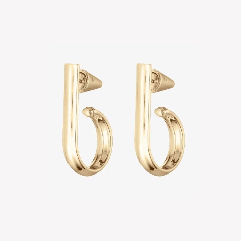 Two - Tone Gold and Silver Plated Clover Stud Earrings for a Lucky and Stylish SymbolRIPPLE STUD EARRINGS