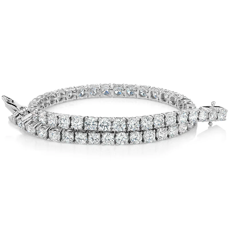 Handmade Bangle Bracelets with Polymer Clay Designs for a Personal TouchPremium Laboratory Created Diamond, 7 carat TW round brilliant tennis bracelet in 10 carat white gold