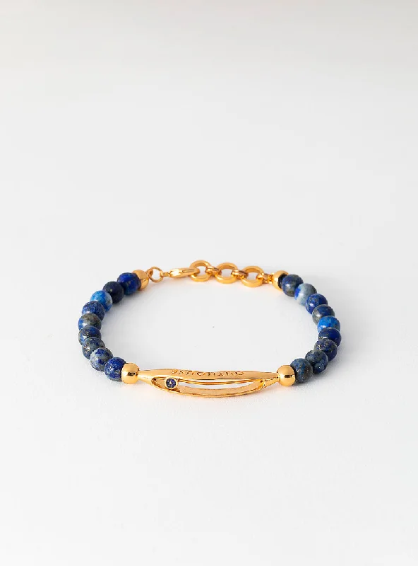 Chamm Bracelets for yoga loversJust Bead It Bracelet in Lapiz Lazuli