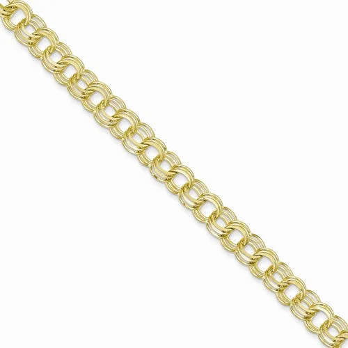 Chamm Bracelets for meditation10K Yellow Gold Triple Link Charm  Bracelet