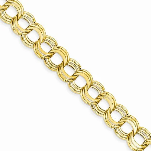 Chamm Bracelets for mindfulness14K Yellow Gold Lite Triple Link Charm Bracelet