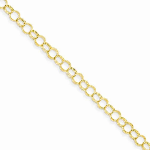 Chamm Bracelets for festivals14K Yellow Gold Triple Link Charm Bracelet