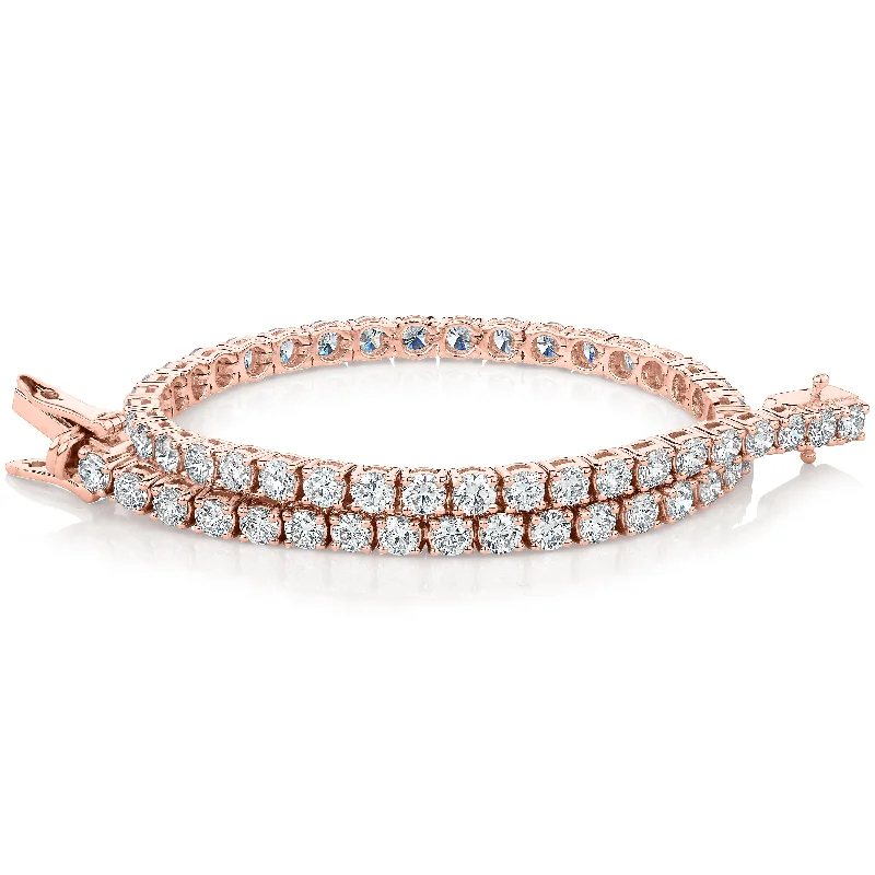 Handmade Bangle Bracelets with Polymer Clay Designs for a Personal TouchPremium Laboratory Created Diamond, 5 carat TW round brilliant tennis bracelet in 10 carat rose gold