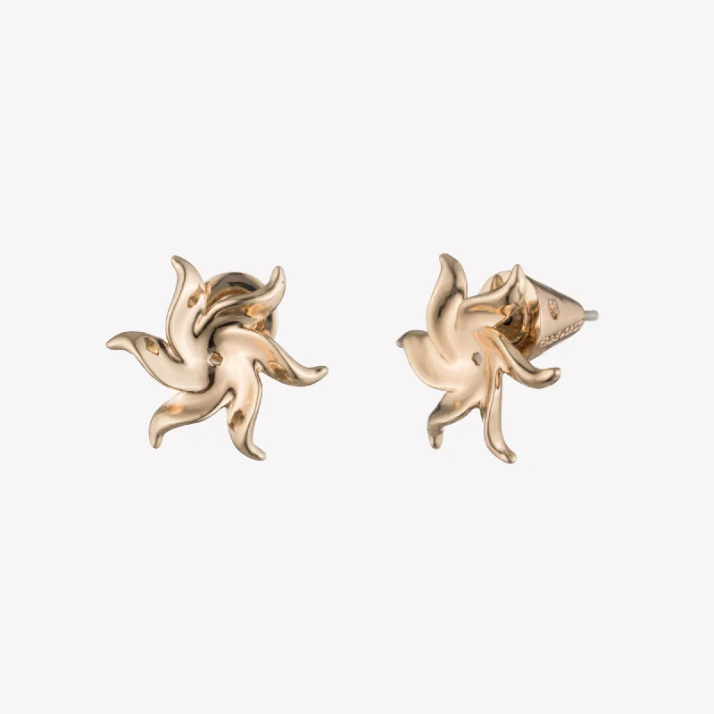 Hypoallergenic Sterling Silver Star - Studded Stud Earrings for Sensitive EarsSMALL POINSETTIA STUD EARRINGS