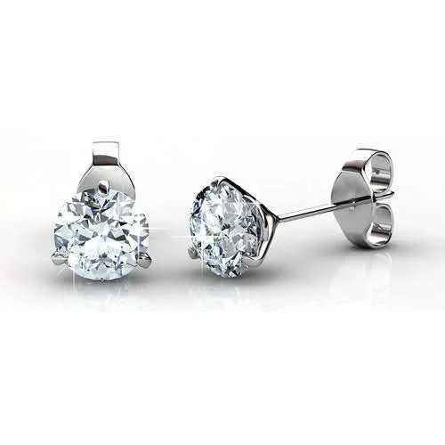 Hypoallergenic Sterling Silver Star - Studded Stud Earrings for Sensitive EarsLimited edition 0.50CT Round Cut Diamond Stud Earrings in 14KT White Gold