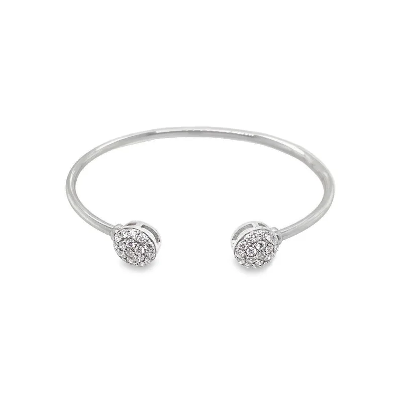 Bangle Bracelets with Celtic Knotwork for a Symbolic and Stylish Look9K White Gold Babies Diamond Cluster Bangle